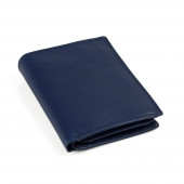 Portofel vertical din piele naturala DiAmanti Petrucci Blu Scuro